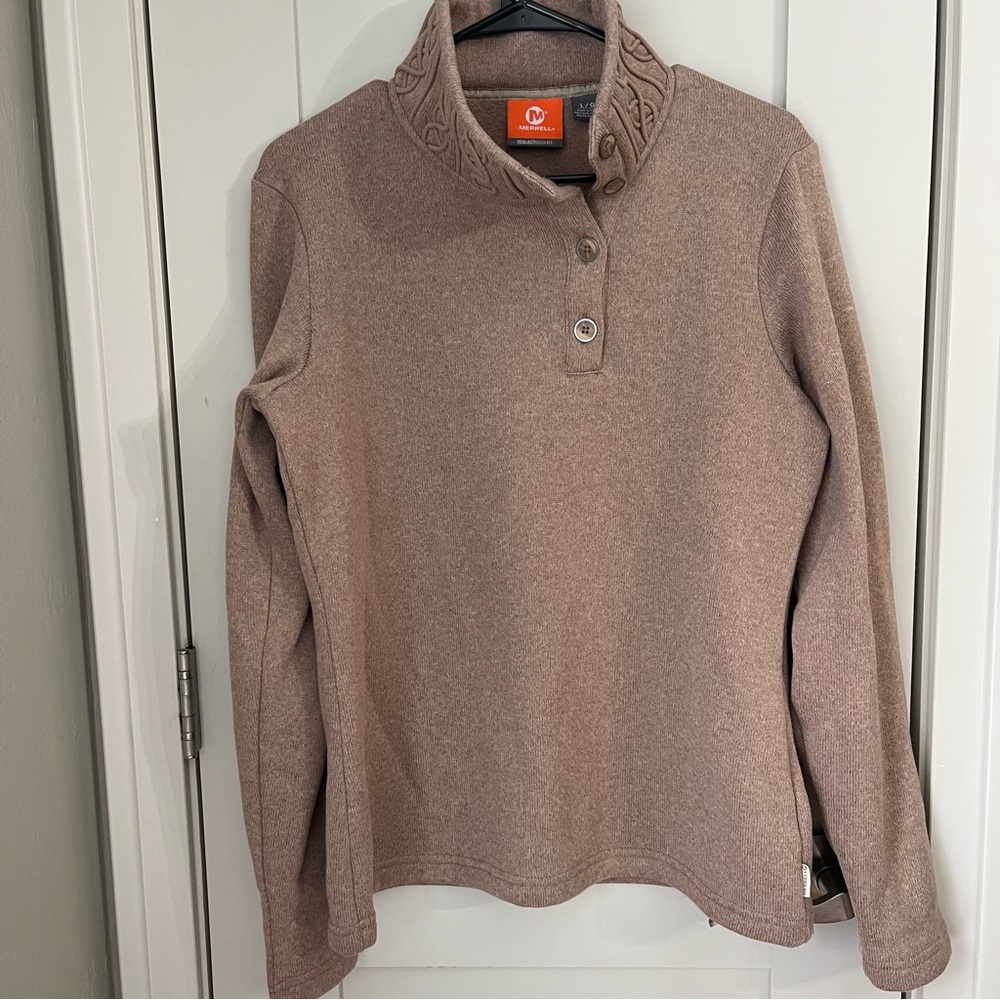 Merrell Button Up Sweatshirt Collared Womens Size… - image 1